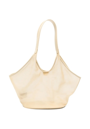 Aesther Ekme large Phantom mesh leather-trim tote bag - Yellow