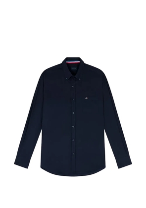 Paul & Shark logo-patch button-down shirt - Blue