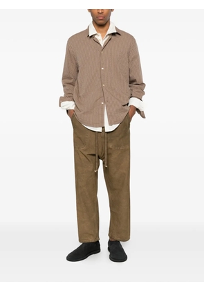 Uma Wang Pagiama drawstring-waist panelled trousers - Brown