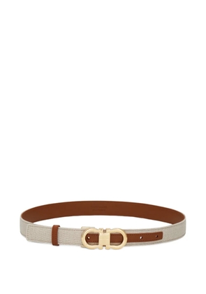 Ferragamo reversible and adjustable Gancini belt - Neutrals