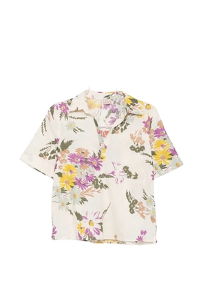 Marella Feroce floral-print short-sleeve shirt - Neutrals