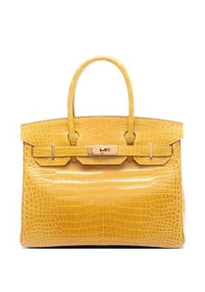 Hermès Pre-Owned 2021 30 Birkin leather tote bag - Yellow