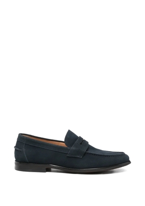 SERGIO MORETTI FIRENZE suede penny loafers - Blue