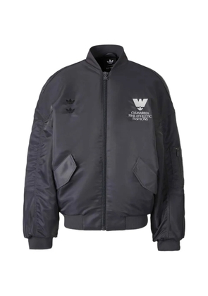 adidas x Willy Chavarria logo-embroidered bomber jacket - Grey