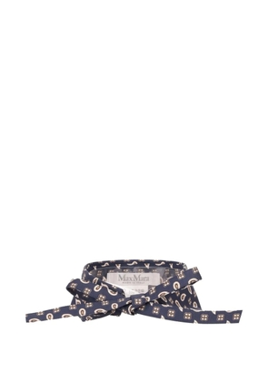 Max Mara printed silk collar - Blue