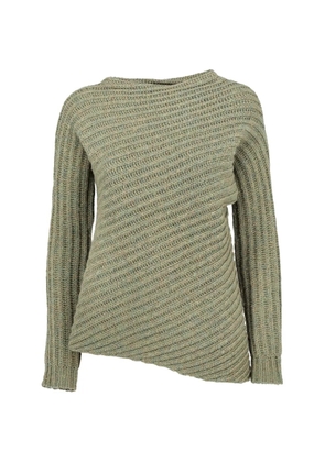 Maison Margiela ribbed-knit asymmetric sweater - Green