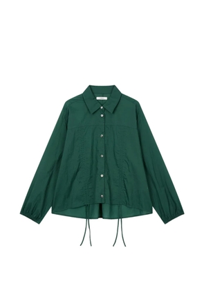 TOMBOY shirred drawstring shirt - Green