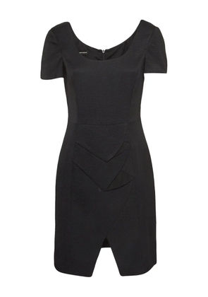 Emporio Armani Pre-Owned textured short-sleeves mini dress - Black
