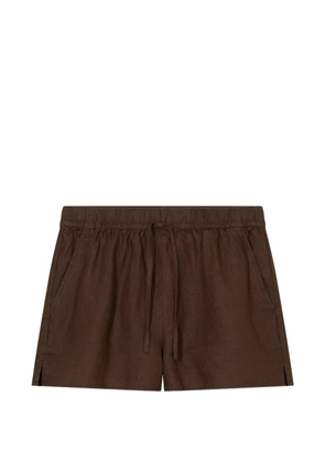 Closed drawstring elasticated shorts - Brown