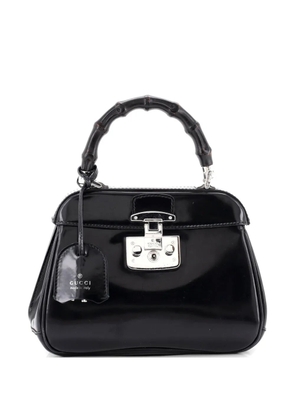 Gucci Pre-Owned Lady Lock Bamboo Top Handle Bag Leather Mini satchel - Black