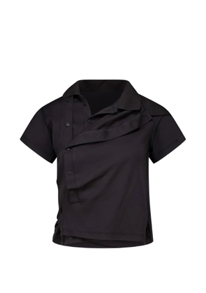 Natasha Zinko Shrunken Double polo shirt - Black