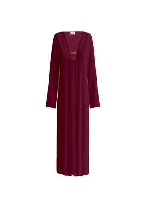MC2 Saint Barth long scalloped beach dress - Red