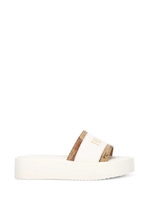 ALVIERO MARTINI 1° CLASSE Geo Map logo-print sandals - White