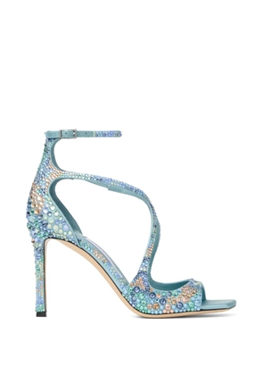 Jimmy Choo Azia 95 crystal-embellished sandals - Blue