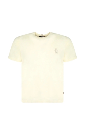 Moncler Grenoble logo-embroidered slub-texture T-shirt - White