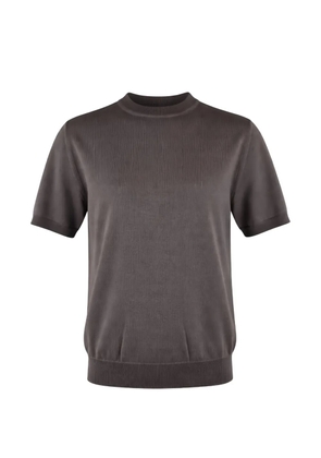 Altea ribbed-trim T-shirt - Brown