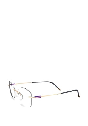 Silhouette rimless geometric-frame glasses - Purple