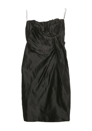 Prada Pre-Owned strapless draped silk mini dress - Black
