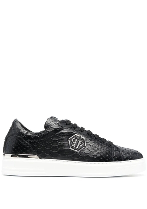 Philipp Plein textured low-top sneakers - Black
