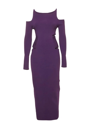 Roberto Cavalli cut-out knitted dress - Purple