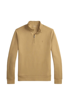 Polo Ralph Lauren logo-embroidered zip-up sweater - Neutrals