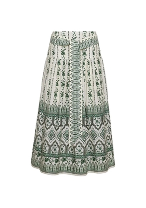 Cara Cara Jiya floral-print tiered midi skirt - Green