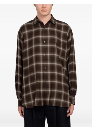 ssstein check oversized shirt - Brown