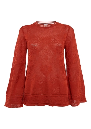 Missoni Pre-Owned 2024 patterned bell-sleeves top - Orange