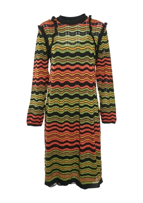 Missoni Pre-Owned wave-pattern ruffle-detail dress - Green