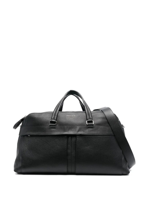 Orciani Micron grained leather duffle bag - Black