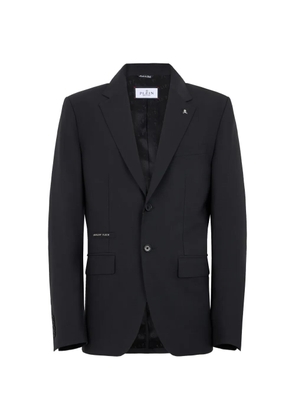 Philipp Plein skull-plaque single-breasted blazer - Black
