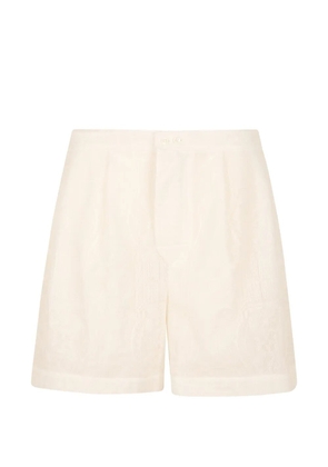 Ermanno Scervino paisley-jacquard pleated shorts - White