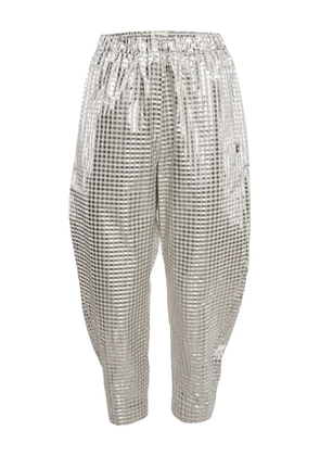 Ottod'Ame gingham lurex trousers - Silver