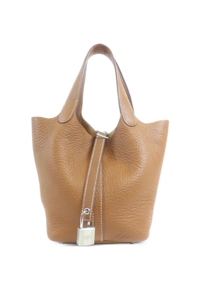Hermès Pre-Owned PM Picotin Togo leather bucket bag - Neutrals