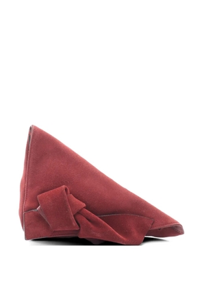 Loewe Pre-Owned 2000s Anagram suede clutch bag - Red
