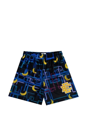 ERIC EMANUEL graphic-print mesh shorts - Black