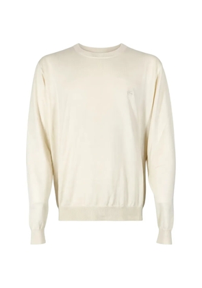 ETRO embroidered-logo crew-neck sweater - Neutrals