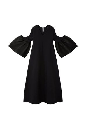 CFCL ribbed-knit bell-sleeve dress - Black