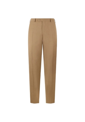 Brooks Brothers pressed-crease virgin-wool tailored trousers - Neutrals