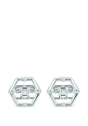 Philipp Plein Plein Icon hexagon cufflinks - Silver