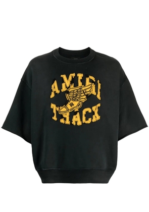 AMIRI logo-appliqué cotton sweatshirt - Black