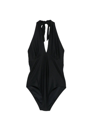 Heidi Klein textured halterneck swimsuit - Black