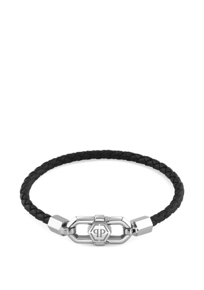 Philipp Plein Plein Edge braided bracelet - Black