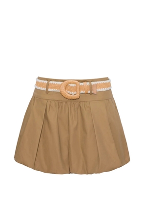 Cara Cara belted bubble-hem shorts - Brown