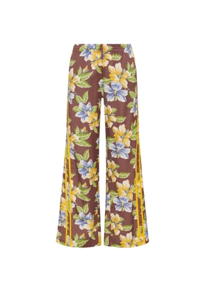 The Upside Isla Juliet floral-print side-stripe track pants - Brown