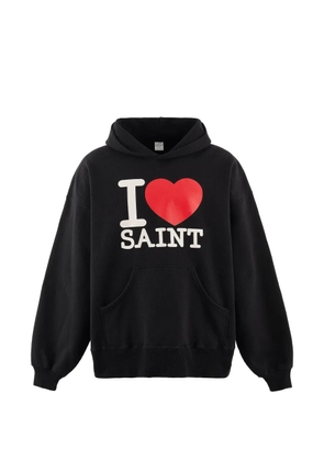 SAINT MXXXXXX graphic-print hoodie - Black