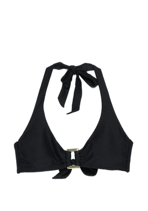 Heidi Klein textured halterneck bikini top - Black