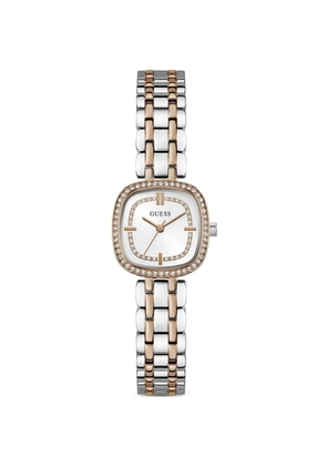 GUESS USA Hazel crystal-embellished 25mm watch - White