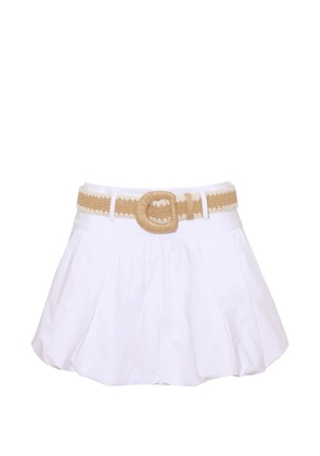 Cara Cara belted bubble-hem shorts - White
