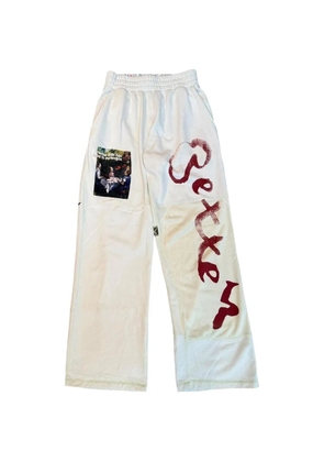 Better with Age Remoir patchwork track pants - White